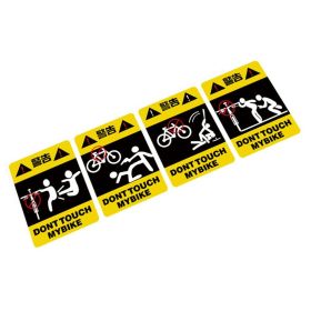 Bicycle Reflective Stickers Dont Touch My Bike Reflector Stick Decals, 2 Sheets
