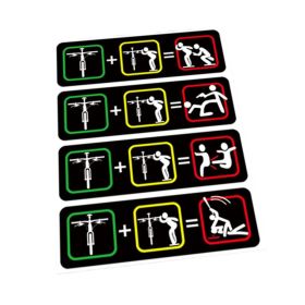 Bike Bicycle Stickers Dont Touch My Bike Novelty Reflective Sticker Decals, 8 Stickers