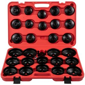 VEVOR Oil Filter Socket Set, 30 Pcs Oil Filter Wrench Set, Sturdy Steel Oil Filter Socket, 3/8" Oil Filter Socket