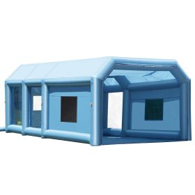 VEVOR Inflatable Paint Booth, 23 x 13.1 x 9 ft Inflatable Spray Booth, with 750W+480W Powerful Blowers and Air Filter System, Large Motorcycle