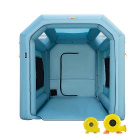 VEVOR Portable Inflatable Paint Booth, 13 x 8 x 8ft Inflatable Spray Booth, Car Paint Tent w/Air Filter System & 2 Blowers