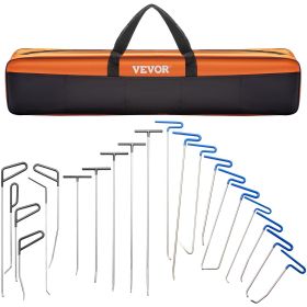 VEVOR Rods Dent Removal Kit, 21 Pcs Paintless Dent Repair Rods, Stainless Steel Dent Rods, Whale Tail Dent Repair Tools