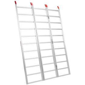 VEVOR Tri-Fold Aluminum Loading Ramp 1500 lbs 77" x 54" for Tractors ATVs UTVs