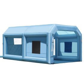 VEVOR Inflatable Paint Booth, 21 x 13.5 x 9.8 ft Inflatable Spray Booth, with 1100W Powerful Blower and Air Filter System, Large Furniture Painti