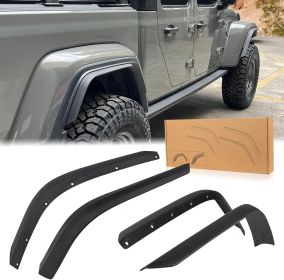 Front & Rear Fenders Compatible with 2020-2024 Jeep Wrangler Gladiator JT Sport & Willys( Fit JT Original low Fender )