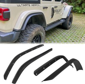 Fenders Front & Rear Fenders Compatible with 2018-2024 Jeep Wrangler JL and JLU Unlimited Rubicon