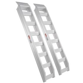 VEVOR Aluminum Ramps, 8810 lbs, Heavy-duty Ramps with Top Hook Attaching End, Universal Loading Ramp for Motorcycle, Tractor, ATV/UTV, Trucks (Default: Default)