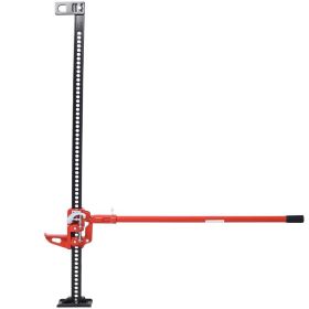 Heavy High Lift Farm Jack for Ratcheting Off Road (Color: Red & Black, Type: 60")